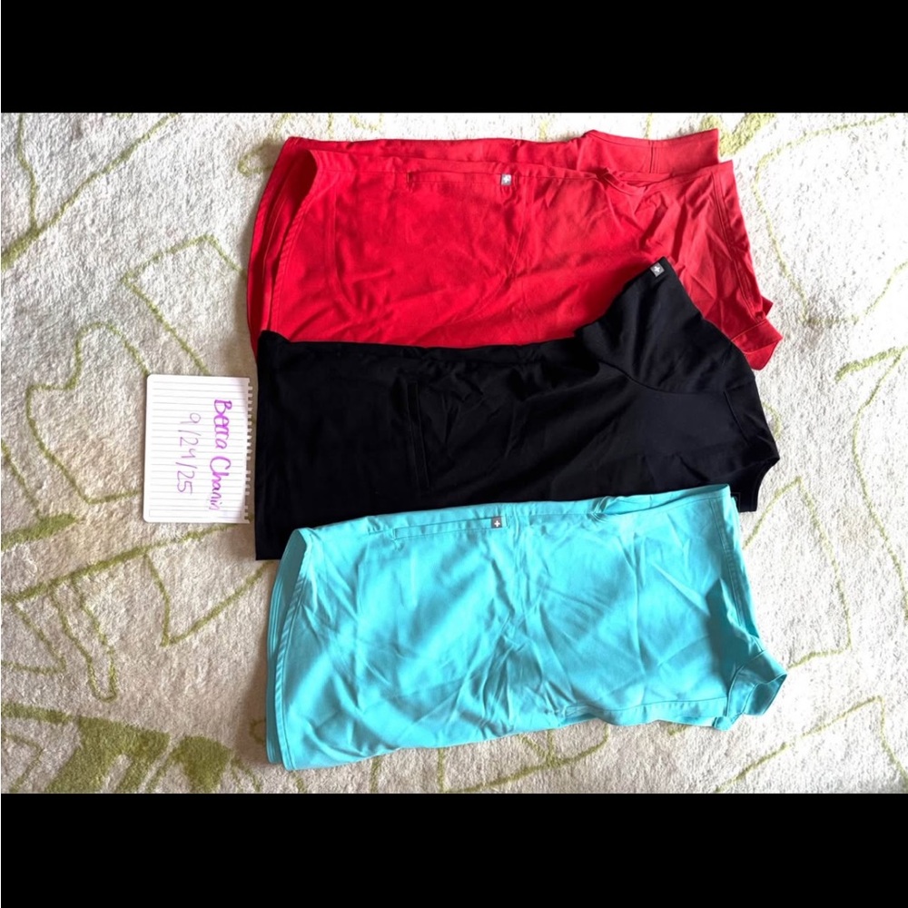 Figs Women's Short Sleeve Tees - Pink and Blue